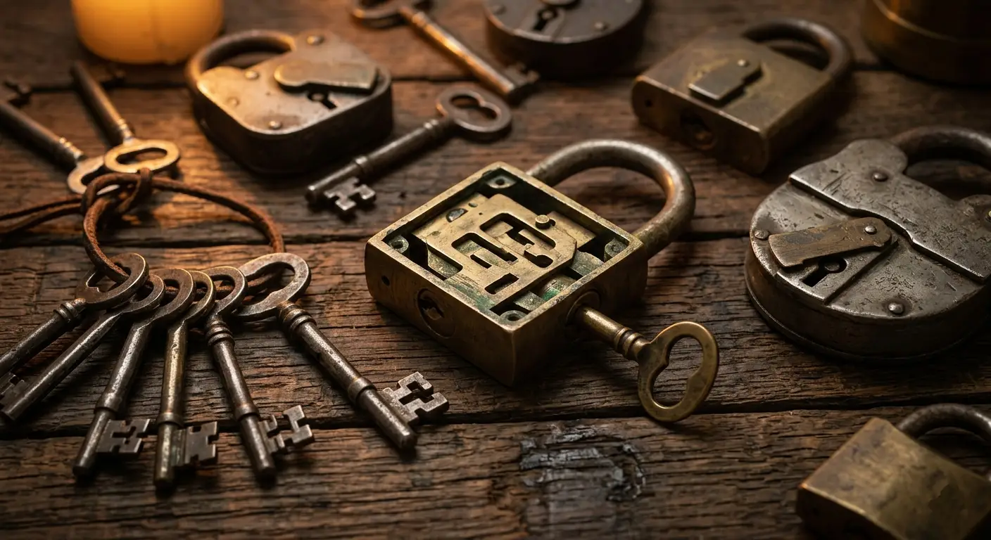Historical lock and key — wax impression techniques predate modern locksport by centuries