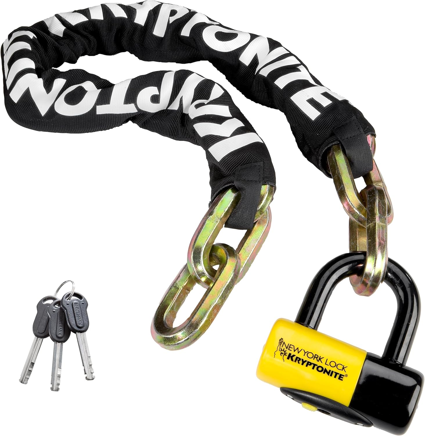 Kryptonite Fahgettaboudit Chain 1410 with disc lock